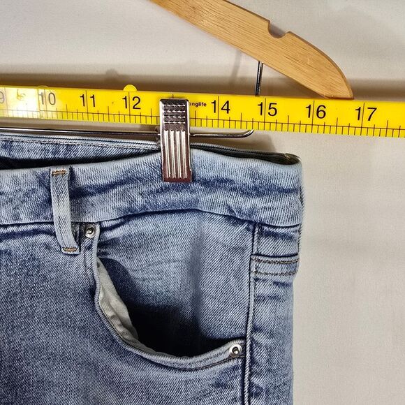 Stylish Blue DistressedHigh Waist h&m Skinny Jeans - Picture 11 of 13